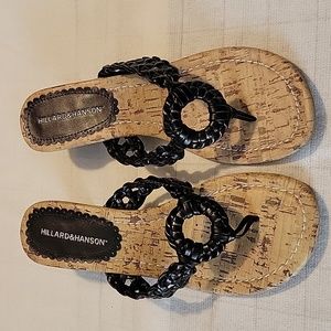 Hillard & Hanson, Black Knot Heel Sandle